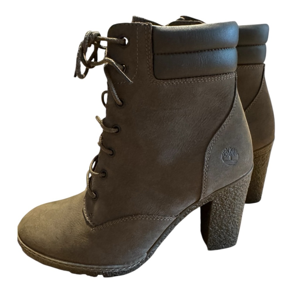Timberland Women's Tillston Olive Lace-Up Heeled Boots Size 7